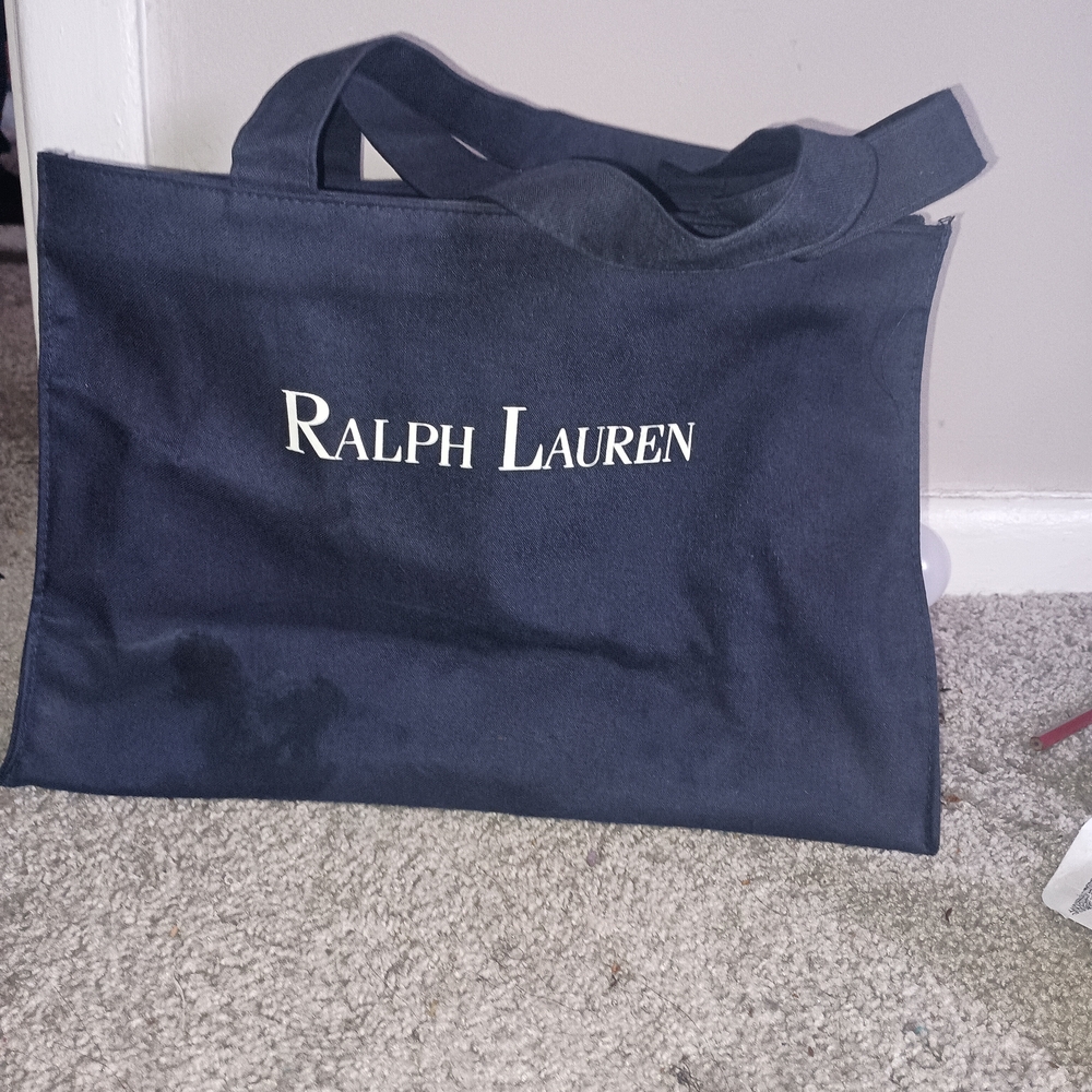 Ralph Lauren Dark Blue Canvas Tote